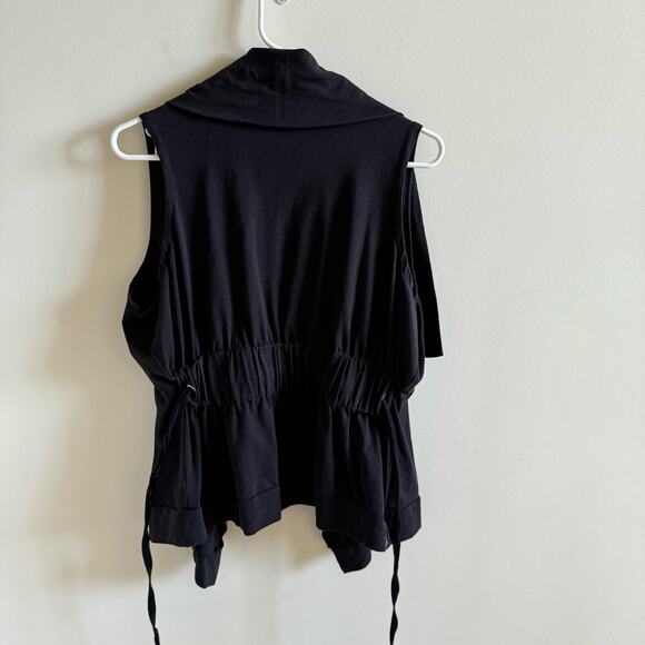 Talia Made In Peru Vest Ladies 0/S One Size Ruche Back Sleeveless Drawstring - Picture 4 of 11